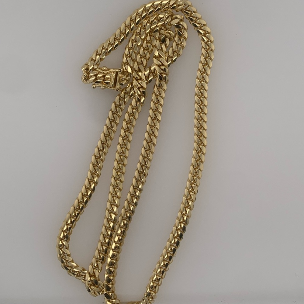 14k Miami Cuban links solid yellow gold 4.5mm